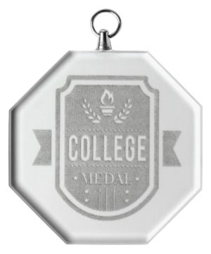 Glass Medal - Octagon
