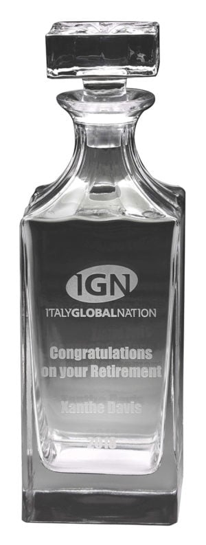 Order your cyrstal whisky decanter now - the perfect corporate gift