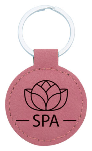Leatherette Keychain - Pink