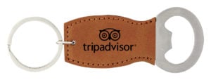 Leatherette Keychain Bottle Opener