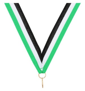 Green / White / Black Ribbon