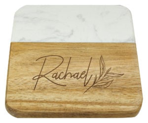 Acacia & Marble Coaster