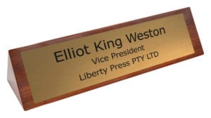 Timber Name Bar