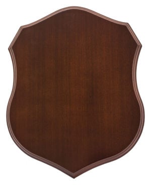 Walnut Timber Shield - 340mm, Walnut