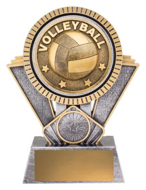 Spartan - Volleyball - 155mm, Antique Silver & Gold