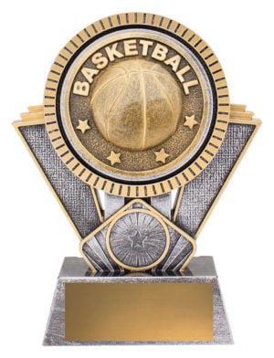 Spartan - Basketball - 155mm, Antique Silver & Gold