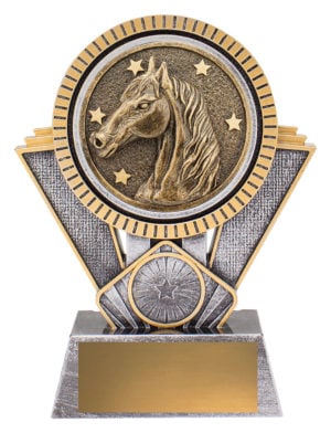 Spartan - Horse - 155mm, Antique Silver & Gold