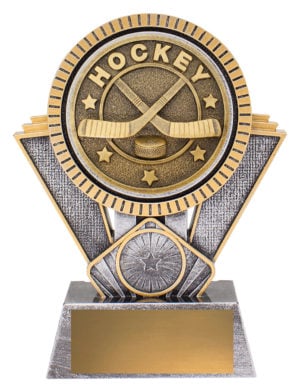 Spartan - Ice Hockey - 155mm, Antique Silver & Gold