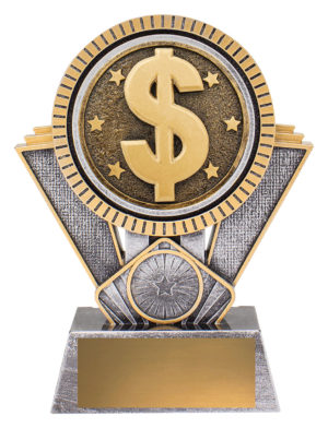 Spartan - Dollar - 155mm, Antique Silver & Gold
